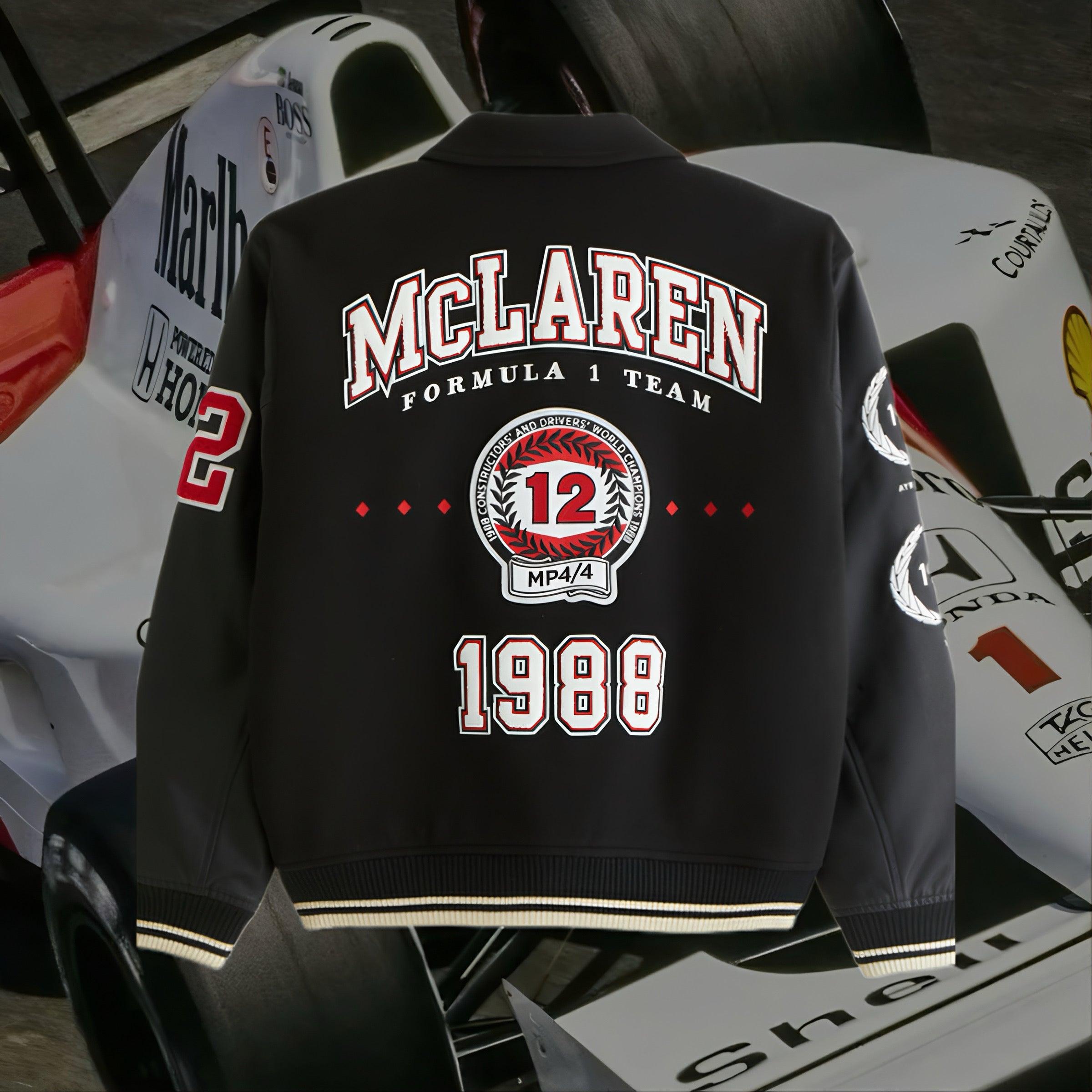 Jaqueta McLaren F1 Vintage Moletom + Couro